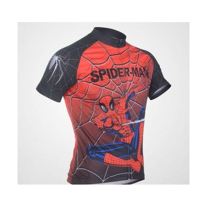 Maillot corto de Spiderman para ciclistas que buscan estilo y comodidad