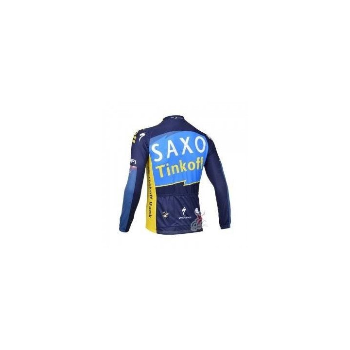 Ropa de ciclismo de invierno con tirantes Saxo Bank, comodidad y estilo para tus rutas