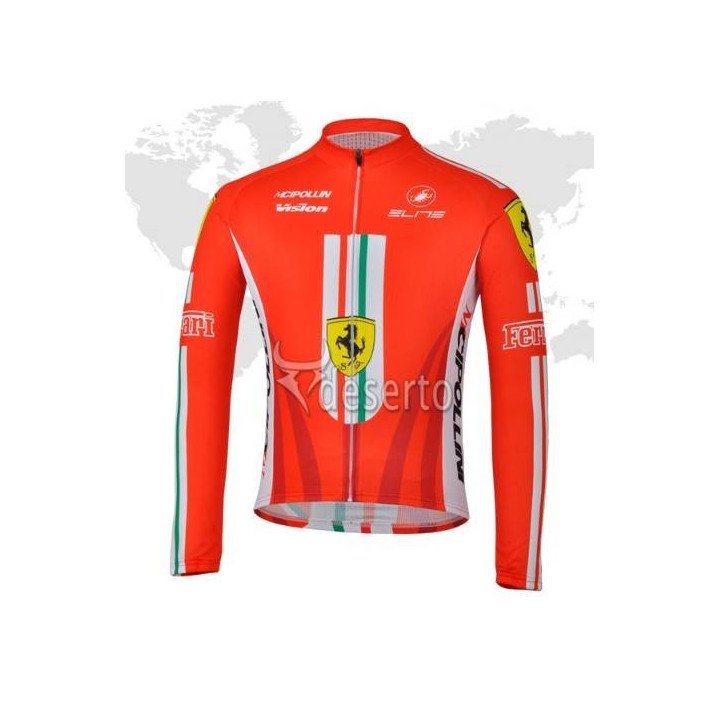 Maillot largo Ferrari: comodidad y estilo para ciclistas
