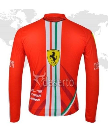 Maillot largo Ferrari: comodidad y estilo para ciclistas