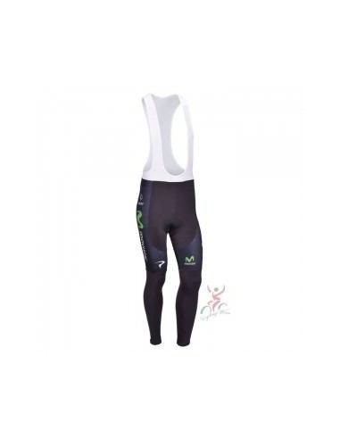 Ropa de Ciclismo de Invierno con Tirantes Movistar: Conjunto Largo y Cómodo