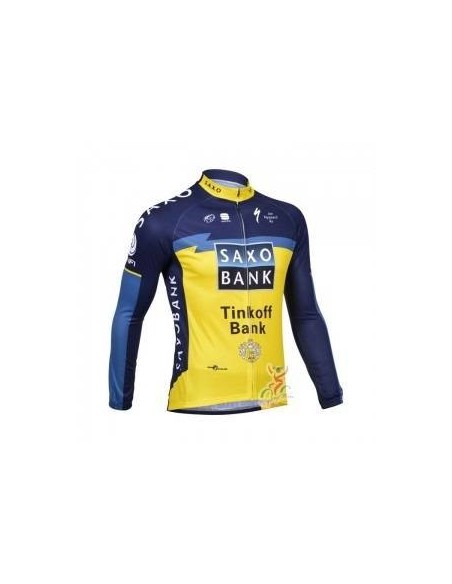 Ropa térmica de ciclismo Saxo Bank con tirantes para estar cómodo en tus rutas