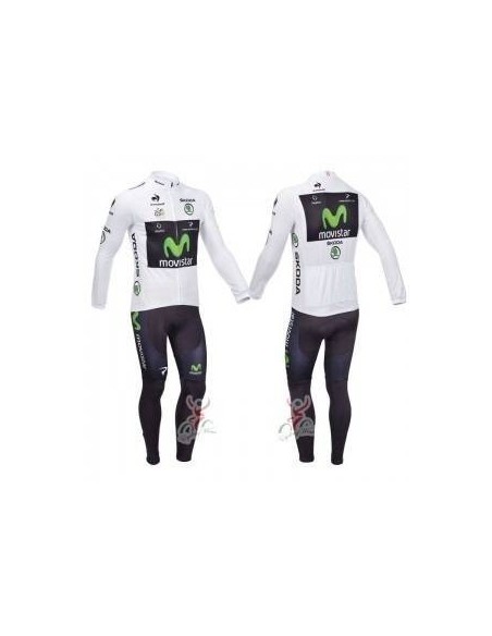 Ropa térmica de ciclismo Movistar con tirantes, ideal para tus entrenos
