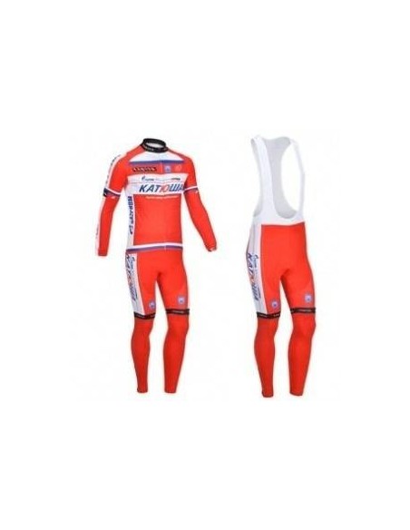 Ropa térmica Katusha para ciclismo con tirantes, cómoda y de calidad