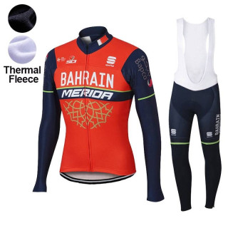 Ropa de ciclismo térmica BAHRAIN MERIDA con tirantes para tus rutas