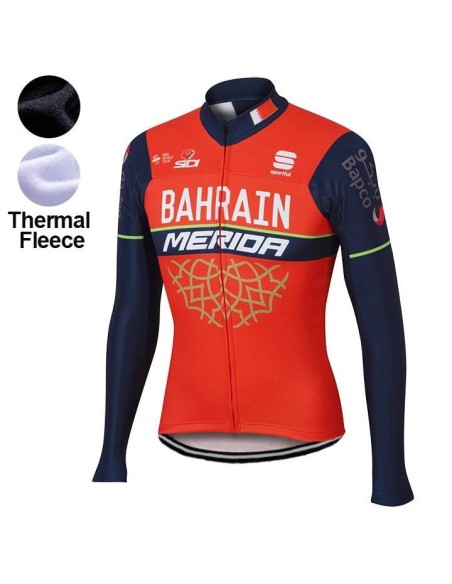 Ropa de ciclismo térmica BAHRAIN MERIDA con tirantes para tus rutas