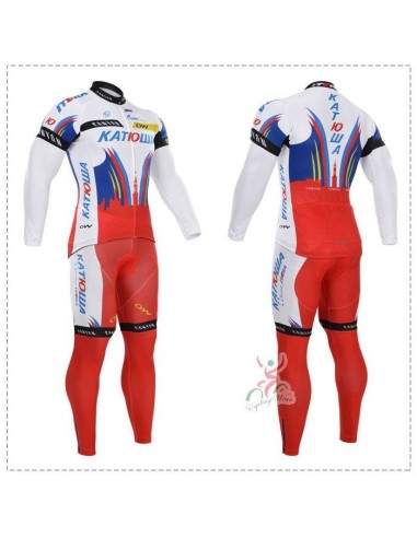 Conjuntos térmicos de ciclismo Katusha con tirantes para que pedalees cómodo