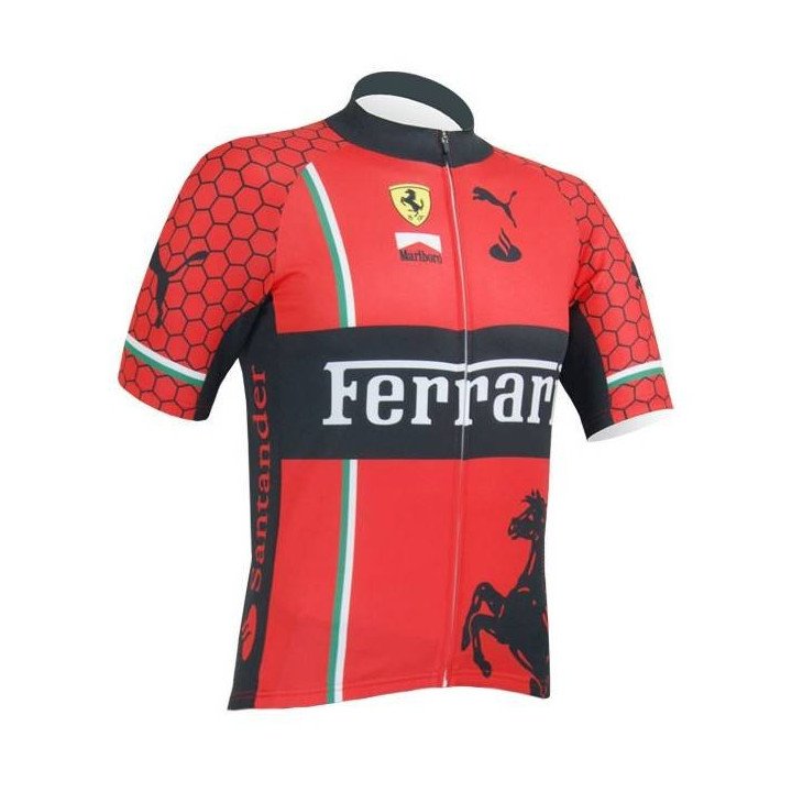 Maillot corto Ferrari: comodidad y estilo para ciclistas