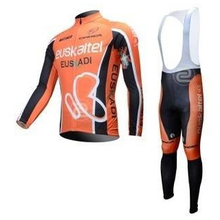 Ropa de ciclismo de invierno Euskatel Euskadi con tirantes para estar cómodo en tus rutas