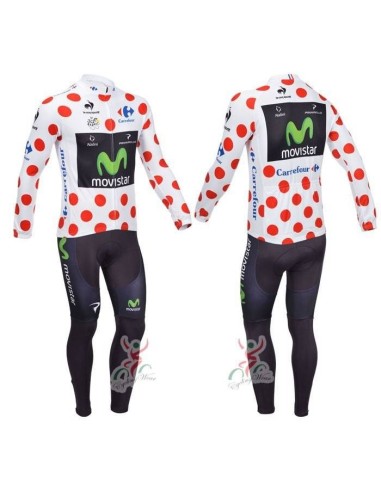 Ropa térmica de ciclismo Movistar con tirantes, ideal para tus paseos