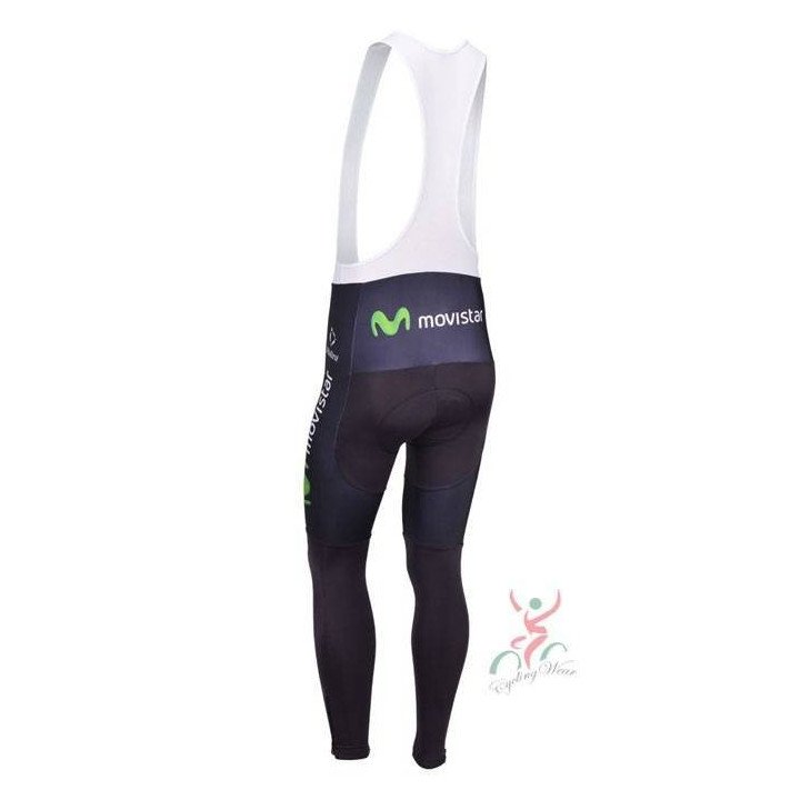 Ropa térmica de ciclismo Movistar con tirantes, ideal para tus paseos