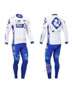 Ropa térmica de ciclismo FDJ con tirantes para un pedaleo cómodo 2