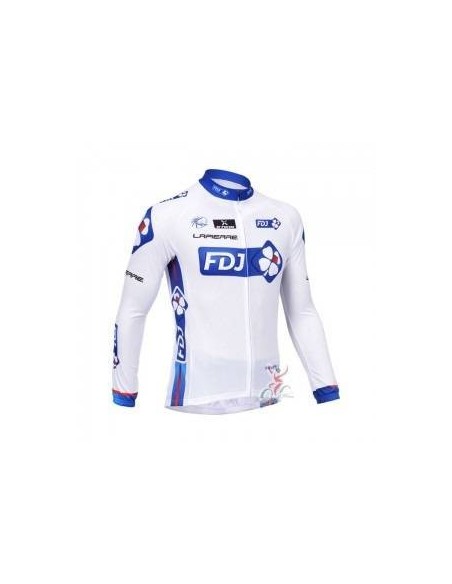 Ropa térmica de ciclismo FDJ con tirantes para un pedaleo cómodo