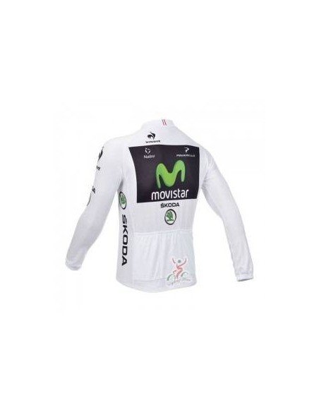 Maillot largo térmico Movistar para ciclistas que buscan comodidad