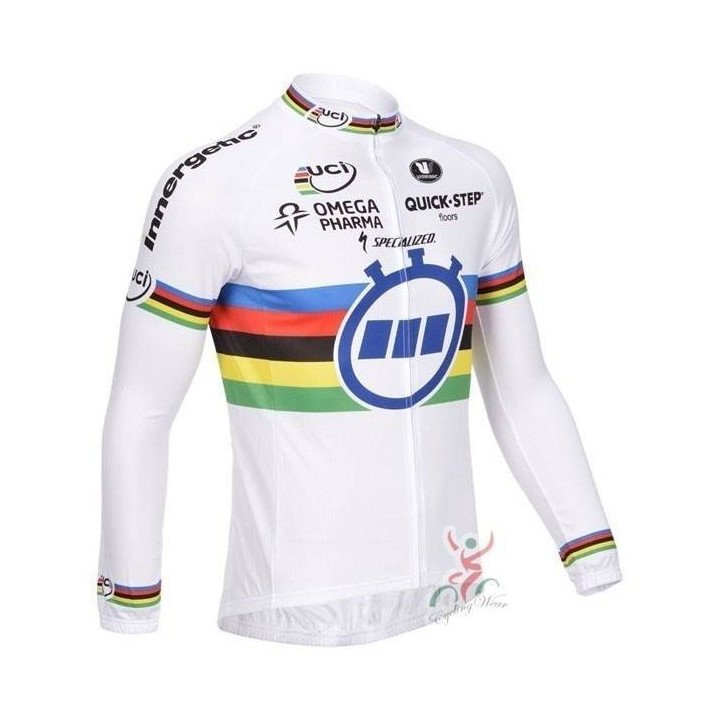 Maillot largo UCI Quick Step para ciclistas que buscan comodidad y estilo