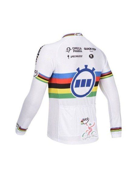 Maillot largo UCI Quick Step para ciclistas que buscan comodidad y estilo
