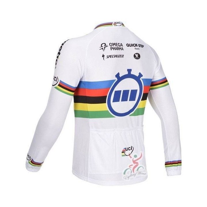 Maillot largo UCI Quick Step para ciclistas que buscan comodidad y estilo