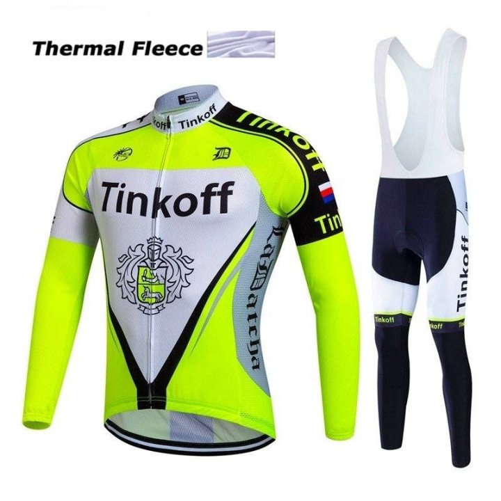 Ropa térmica de ciclismo Tinkoff Saxobank con tirantes para tus entrenos cómodos