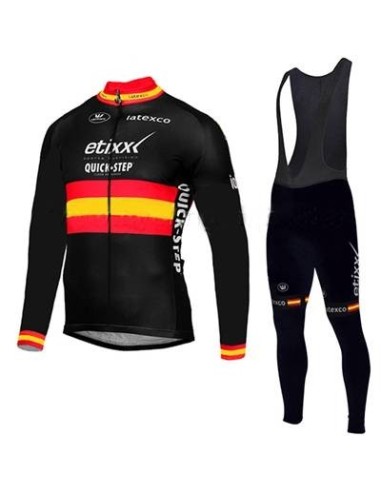 Ropa de ciclismo térmica Etixx Quick Step con tirantes para un pedaleo cómodo
