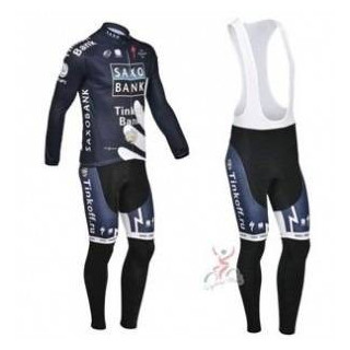Ropa térmica de ciclismo Saxo Bank con tirantes para estar cómodo y a la moda