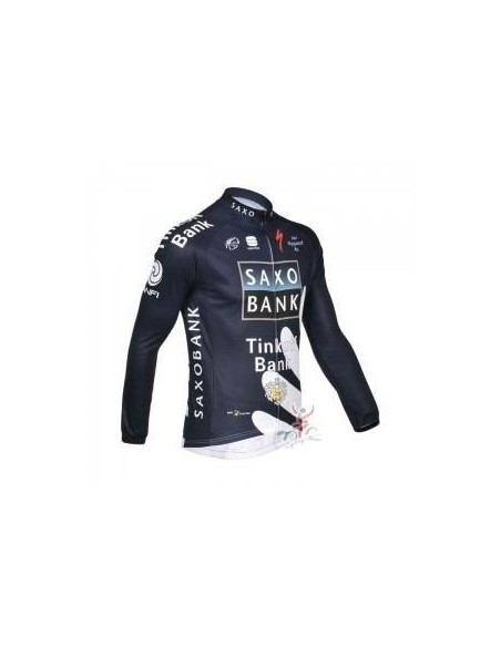 Ropa térmica de ciclismo Saxo Bank con tirantes para estar cómodo y a la moda