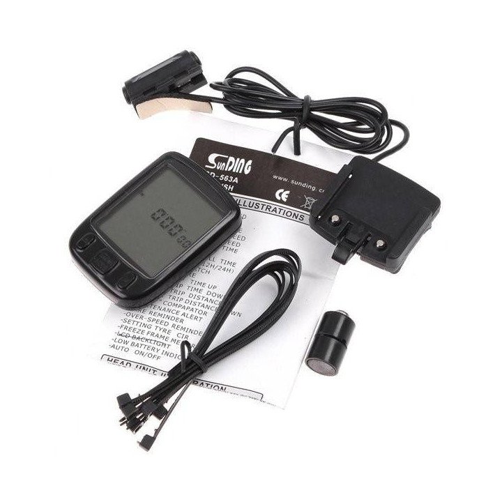 Cuenta kilómetros para bicicleta con 24 funciones útiles y fácil de usar