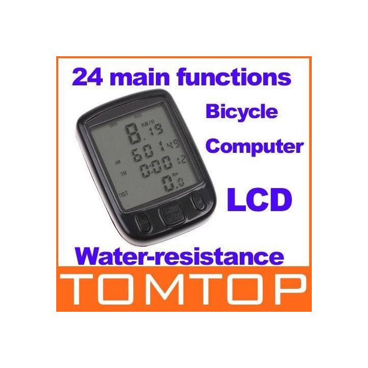 Cuenta kilómetros para bicicleta con 24 funciones útiles y fácil de usar
