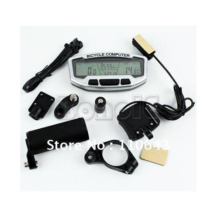 Cuentakilómetros para bicicleta con 28 funciones y pantalla LCD