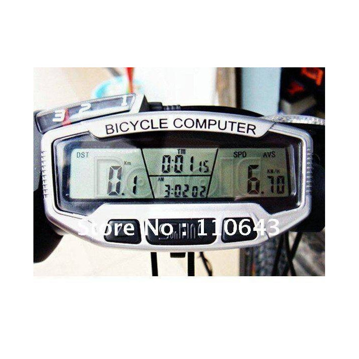 Cuentakilómetros para bicicleta con 28 funciones y pantalla LCD