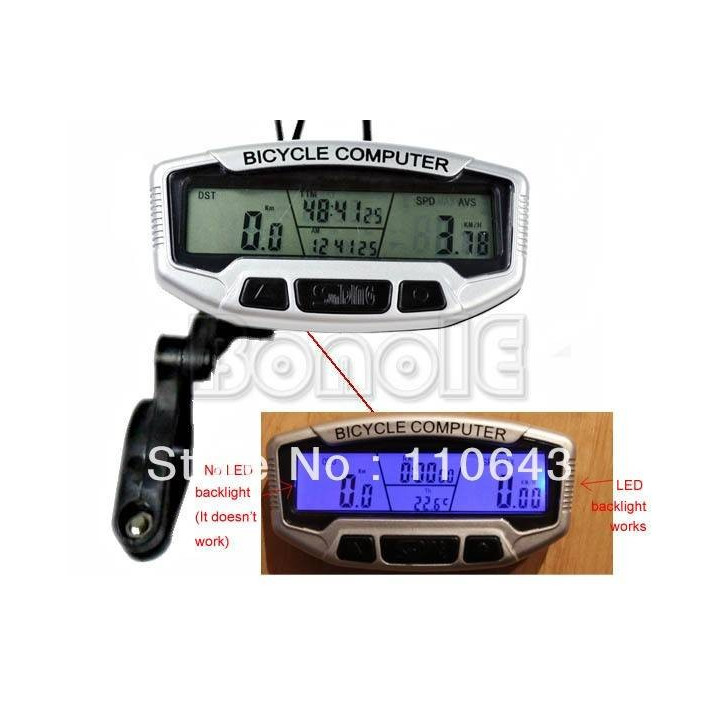 Cuentakilómetros para bicicleta con 28 funciones y pantalla LCD