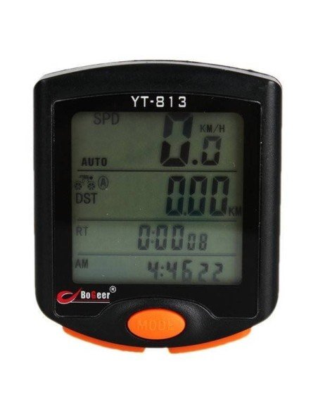 Cuentakilómetros LED para bicicleta con 24 funciones útiles