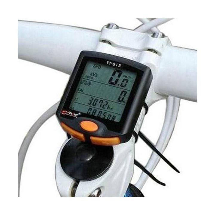 Cuentakilómetros LED para bicicleta con 24 funciones útiles