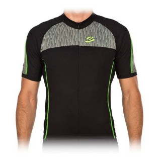 Maillot Spiuk Race para hombres en negro y verde, comodidad asegurada para tus paseos en bici