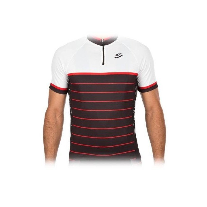Maillot ciclista rojo para hombres, cómodo y fresco
