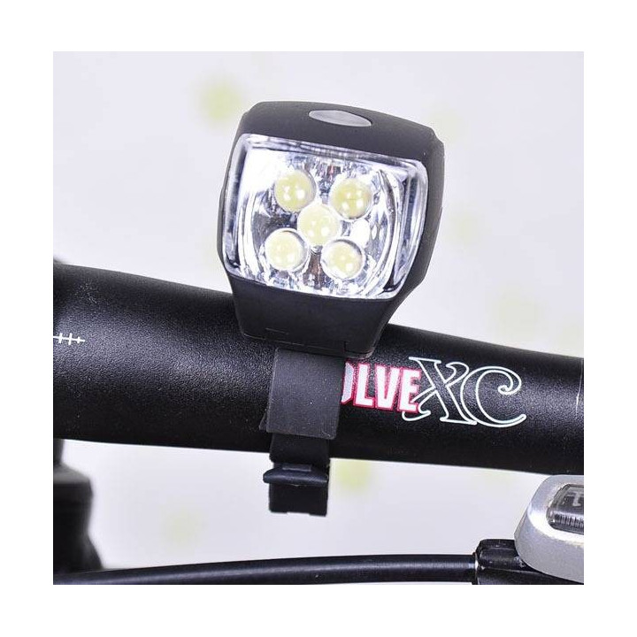 Luz Delantera para Bicicleta con 5 LED y Funciones Variadas
