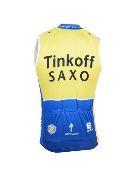 Maillot ciclista sin mangas de Saxo Bank para disfrutar del pedal sin preocupaciones