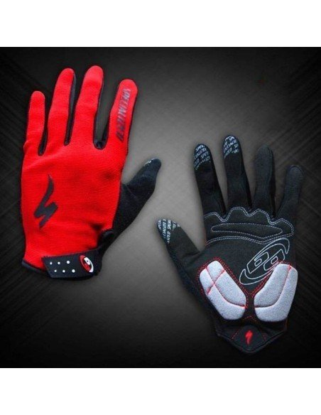 Guantes de ciclismo Specialized en rojo y negro, comodidad y protección para tus manos