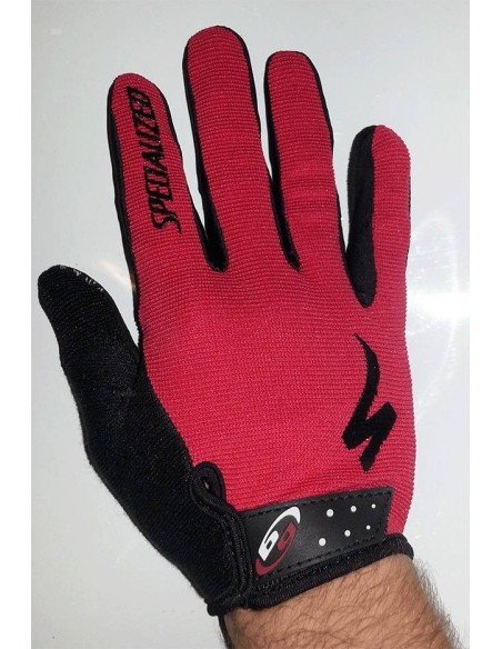 Guantes de ciclismo Specialized en rojo y negro, comodidad y protección para tus manos