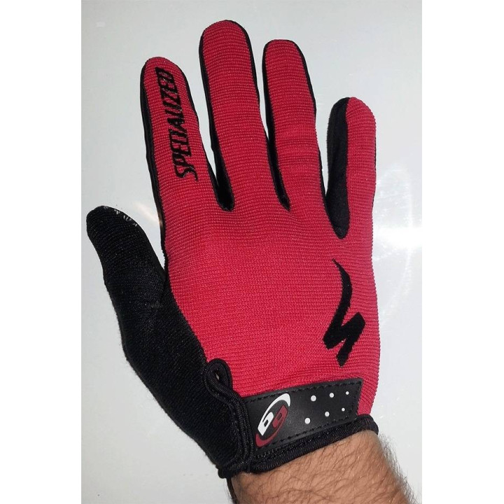 Guantes de ciclismo Specialized en rojo y negro, comodidad y protección para tus manos