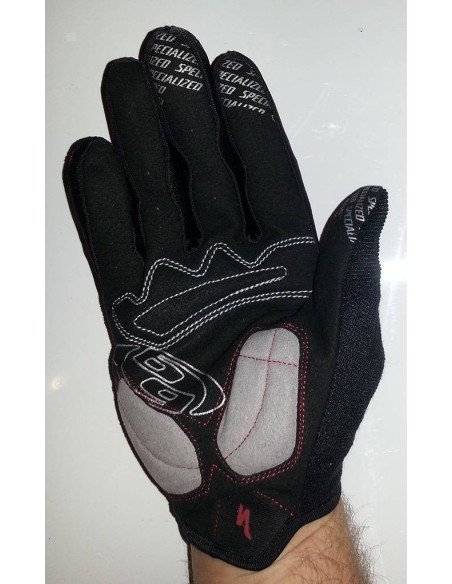 Guantes de ciclismo Specialized en rojo y negro, comodidad y protección para tus manos