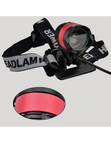 Linterna LED CREE XM-L T6 de 1800 lúmenes con luz trasera para bicicleta y 7 modos de iluminación