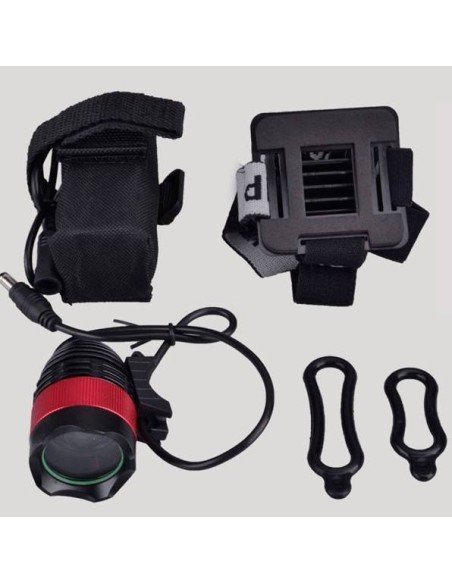 Linterna LED CREE XM-L T6 de 1800 lúmenes con luz trasera para bicicleta y 7 modos de iluminación