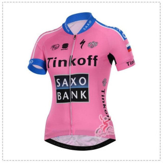 Maillot ciclista corto para mujer Saxo Bank, cómodo y fresco