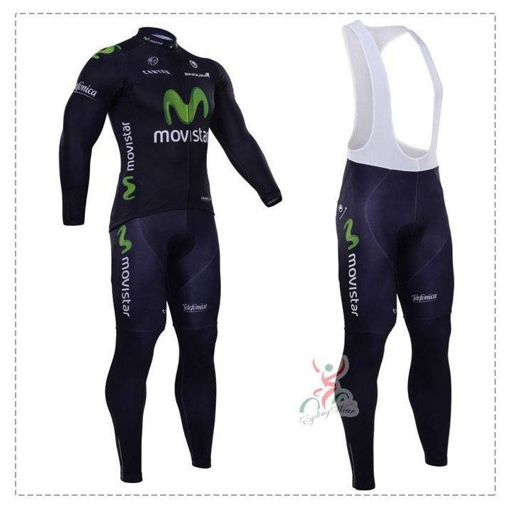 Conjunto de Ciclismo Largo Movistar para Estar Cómodo en tus Rutas