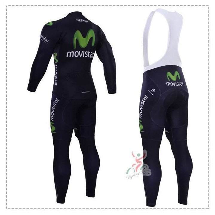 Conjunto de Ciclismo Largo Movistar para Estar Cómodo en tus Rutas