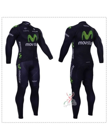Conjunto de Ciclismo Largo Movistar para Estar Cómodo en tus Rutas