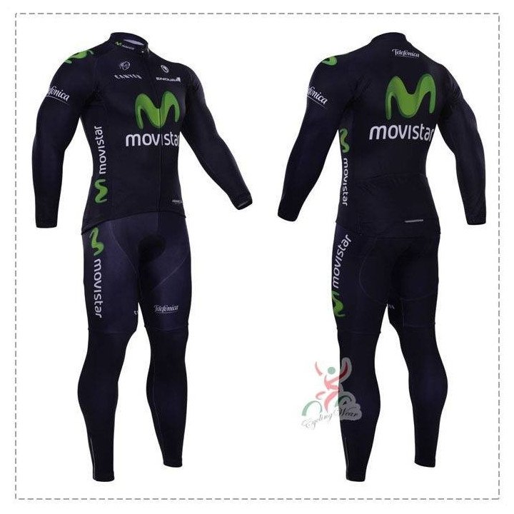 Conjunto de Ciclismo Largo Movistar para Estar Cómodo en tus Rutas