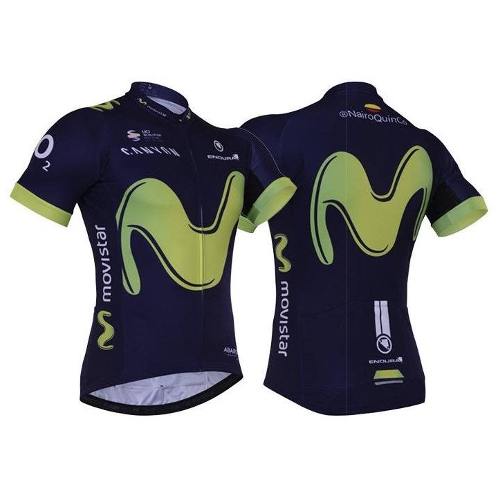 Maillot ciclista corto Movistar, comodidad y estilo para tus rutas