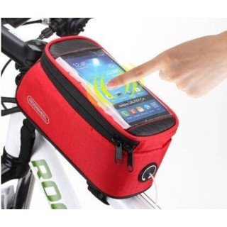 Funda roja para móvil en bicicleta, ideal para tus rutas