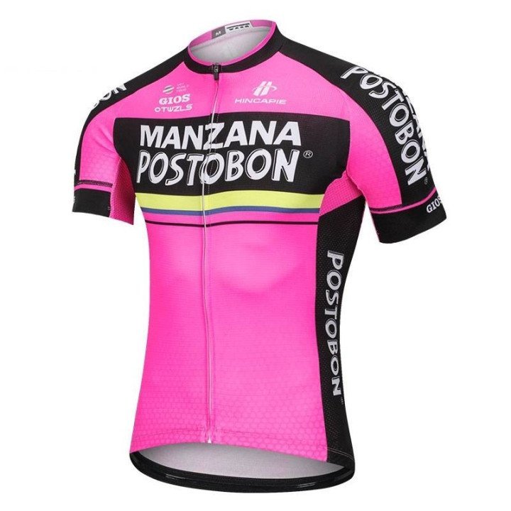 Maillot Ciclista Corto Manzana Postobón: comodidad y estilo para tus rutas